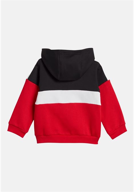 Tuta Tiberio 3-Stripes Colorblock Fleece nera e rossa da neonato ADIDAS PERFORMANCE | Tute | IJ6324.