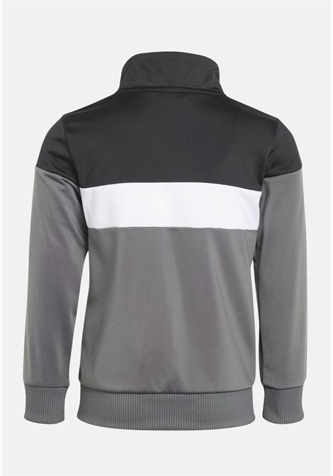 Black and gray Tiberio 3-Stripes Colorblock tracksuit for boys and girls ADIDAS PERFORMANCE | Sport suits | IJ6332.