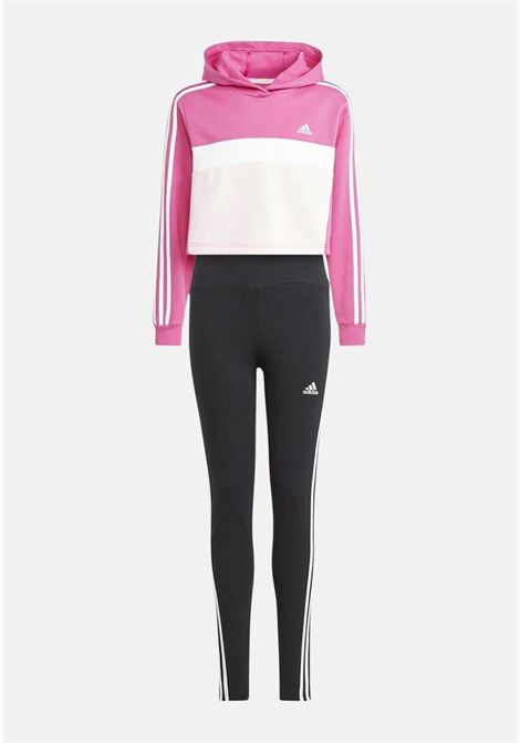 Pink tracksuit for girls Tiberio 3-Stripes Colorblock ADIDAS PERFORMANCE | Sport suits | IJ8737.