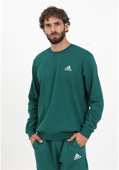 Green crewneck sweatshirt for men with logo embroidery ADIDAS PERFORMANCE | IJ8893.
