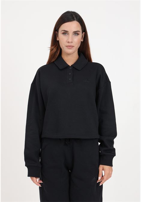 Black women's sweatshirt ALL SZN Fleece Loose fit ADIDAS PERFORMANCE | Hoodie | IL1514.
