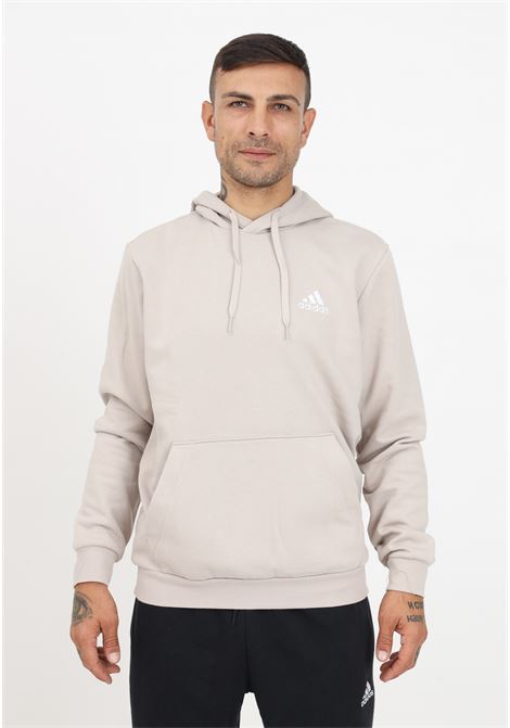 Beige sweatshirt with logo embroidery and hood for men ADIDAS PERFORMANCE | Hoodie | IL3294.