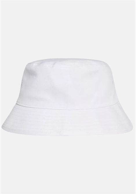White bucket for men and women with trefoil logo embroidery ADIDAS | Hat | FQ4641.