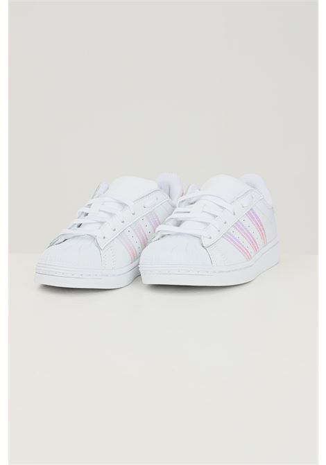 White Superstar sneakers for girls with iridescent details ADIDAS | Sneakers | FV3147.