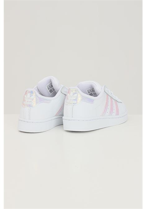 Sneakers Superstar bianche da bambina con dettagli iridescenti ADIDAS | Sneakers | FV3147.