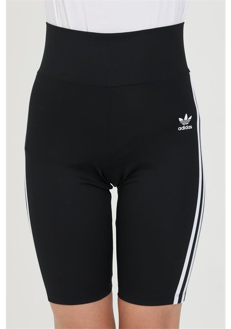 Black women's cyclist with contrasting bands and logo ADIDAS ORIGINALS | Shorts | GN2842.