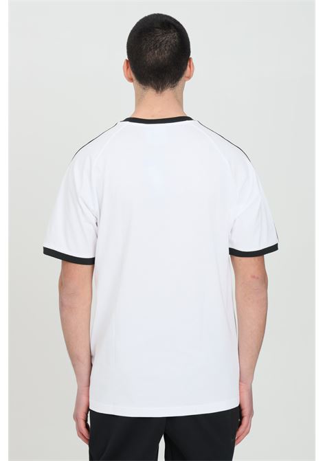 T-shirt bianca da uomo con logo e 3 strisce alle spalle ADIDAS | T-shirt | GN3494.