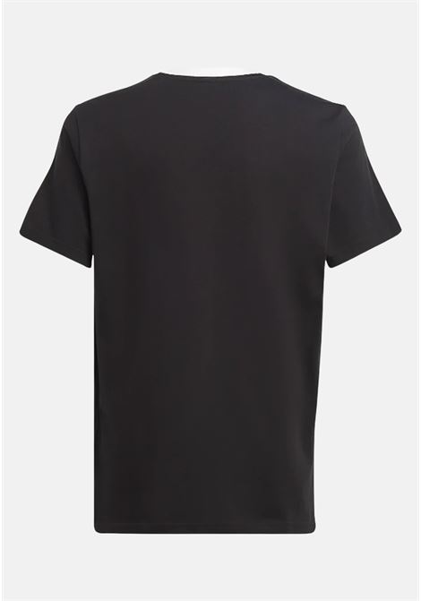 Black Essetials 3-Stripes sports t-shirt for boys and girls ADIDAS | T-shirt | H44670,