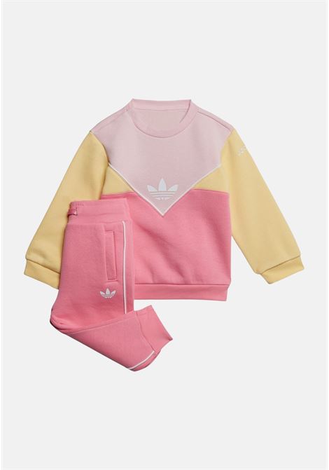 Pink Adicolor Crew baby tracksuit ADIDAS ORIGINALS | Sport suits | H60102.