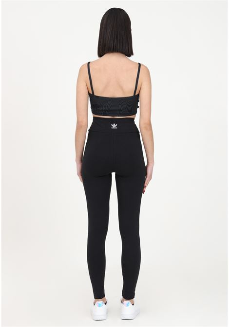 Leggings nero da donna con stampa logo trefoil sul retro ADIDAS | Leggings | IA6446.