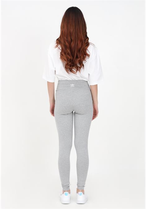 Gray leggings for women with trefoil logo print on the back ADIDAS ORIGINALS | Leggings | IA6447.