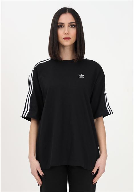 T-shirt sportiva nera da donna con taglio over ADIDAS | T-shirt | IB7449.