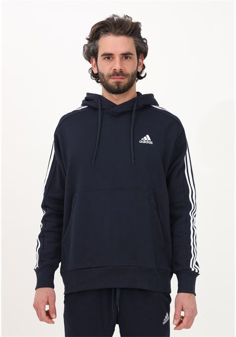 Men's Essentials Blue French Terry Hoodie ADIDAS | IC0436.