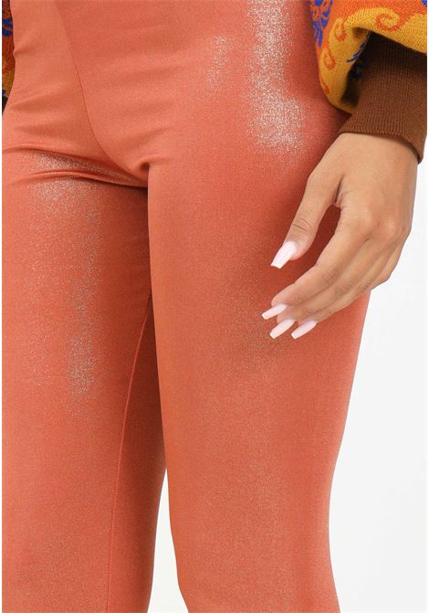 Rust colored leggings for women AKEP | Leggings | LGKD03200RUGGINE