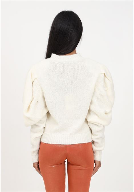 White crop sweater for women AKEP | Knitwear | MGKD03051PANNA