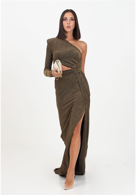 Long gold dress for women ALMA SANCHEZ | Dresses | ACRILIA-ELORO
