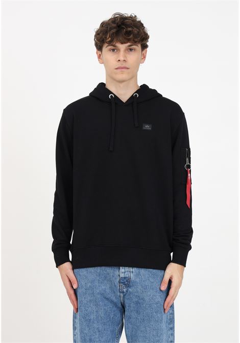 Black hooded sweatshirt for men ALPHA INDUSTRIES | 15832103