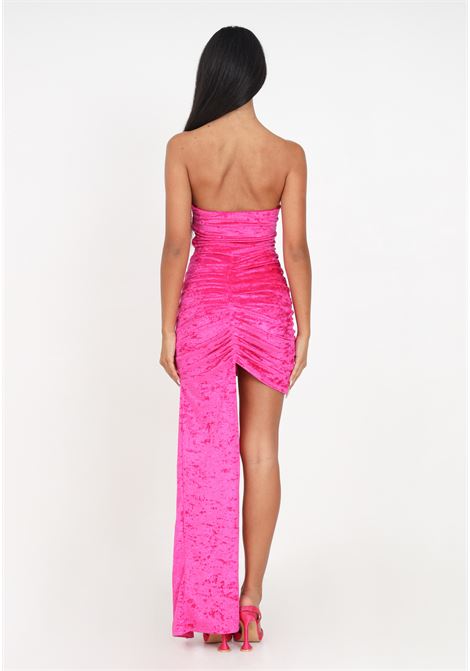Fuchsia velvet bustier minidress for women AMEN | Dresses | HMW23415033
