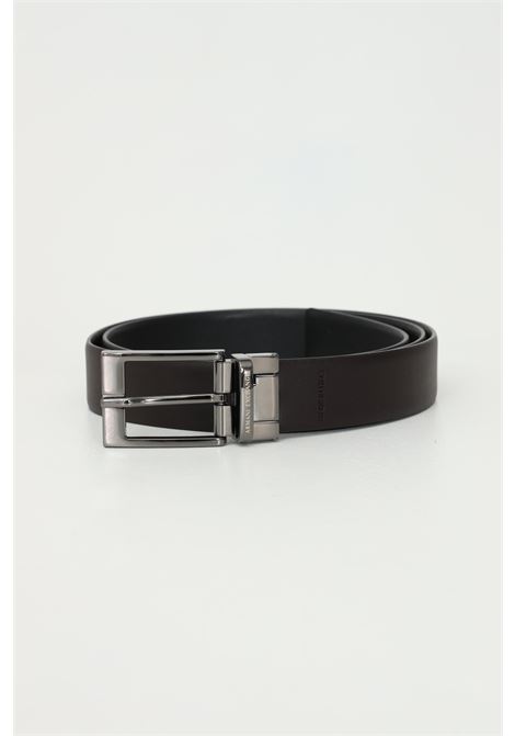 Black leather belt with logo buckle for men ARMANI EXCHANGE | Belts | 951060CC23654120