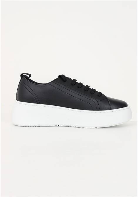 Black sneakers with white high sole for women ARMANI EXCHANGE | Sneakers | XDX043XCC640002