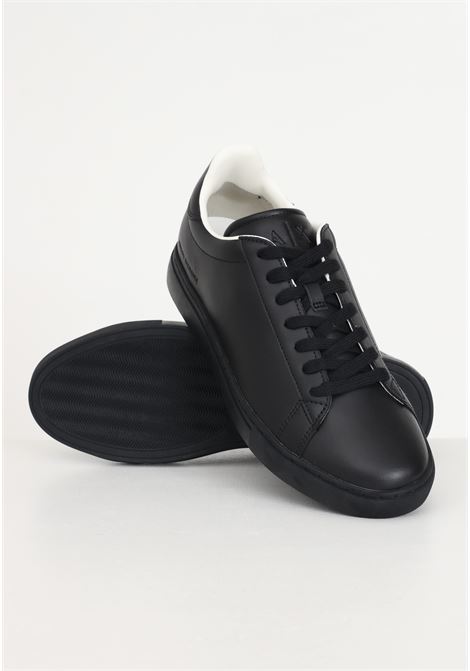 XUX001 black leather sneakers for men ARMANI EXCHANGE | Sneakers | XUX001XV093K001