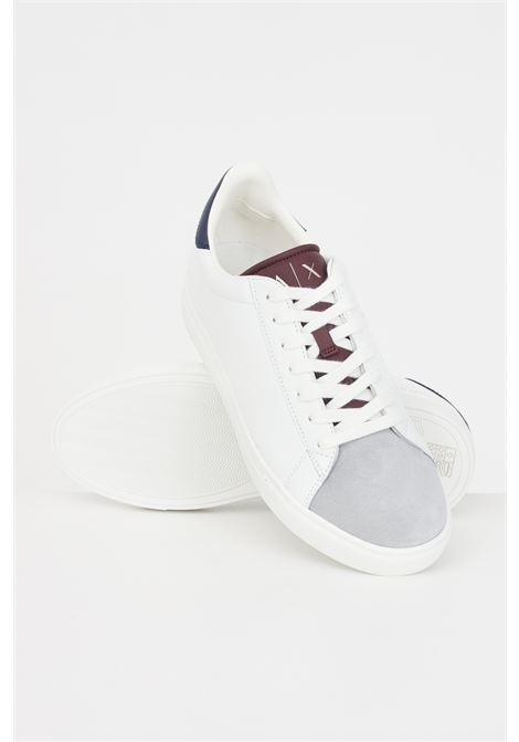 White leather shoes with laces for men ARMANI EXCHANGE | Sneakers | XUX001XV759S999