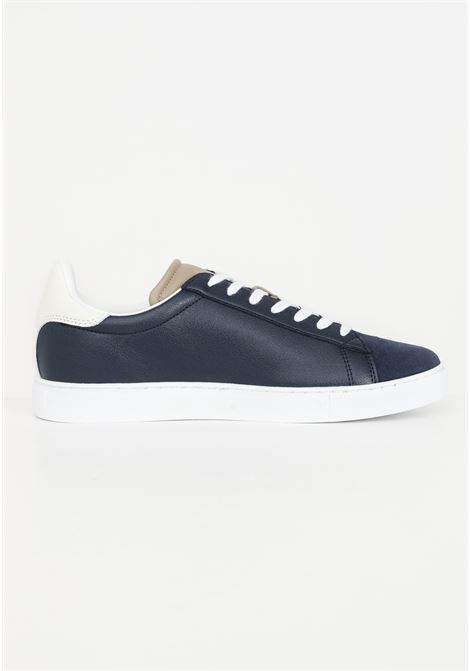 Blue matte leather lace-up shoes for men ARMANI EXCHANGE | Sneakers | XUX001XV759T398