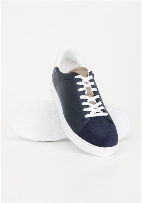 Scarpe blu in pelle opaca con lacci da uomo ARMANI EXCHANGE | Sneakers | XUX001XV759T398