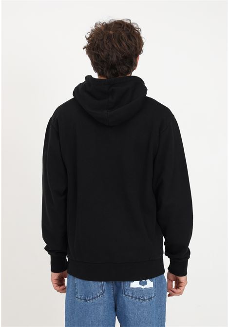 Black sweatshirt with soft logo and hood for men ARTE | AW23-029HBLACK