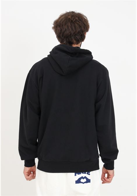 Black sweatshirt with logo patch and hood for men ARTE | Hoodie | AW23-033HBLACK