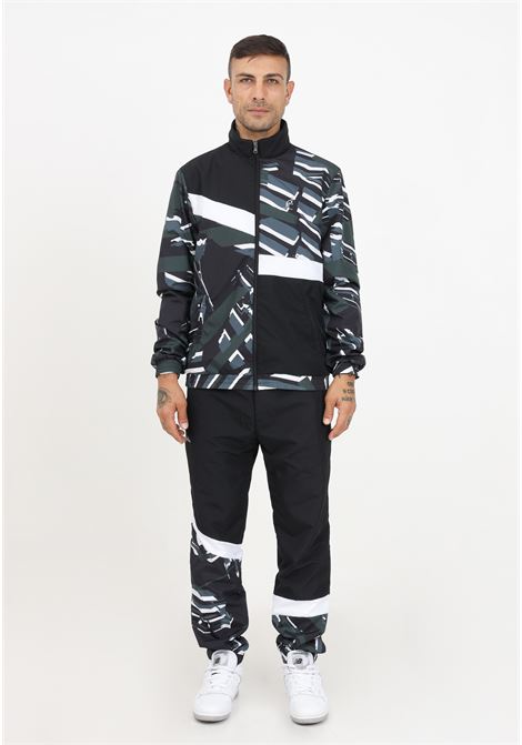 Black tracksuit with abstract pattern with logo for men AUSTRALIAN | Sport suits | SWUTU0047003