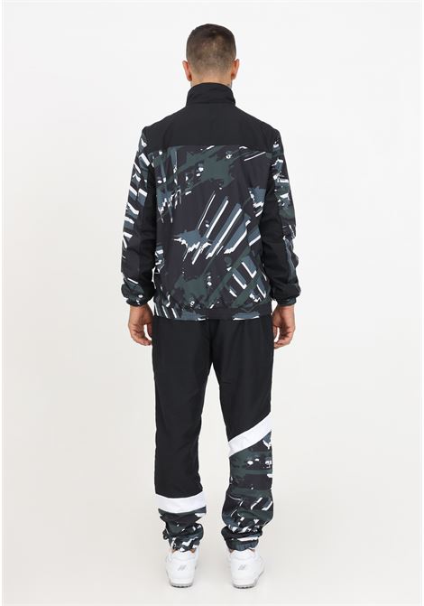 Black tracksuit with abstract pattern with logo for men AUSTRALIAN | Sport suits | SWUTU0047003