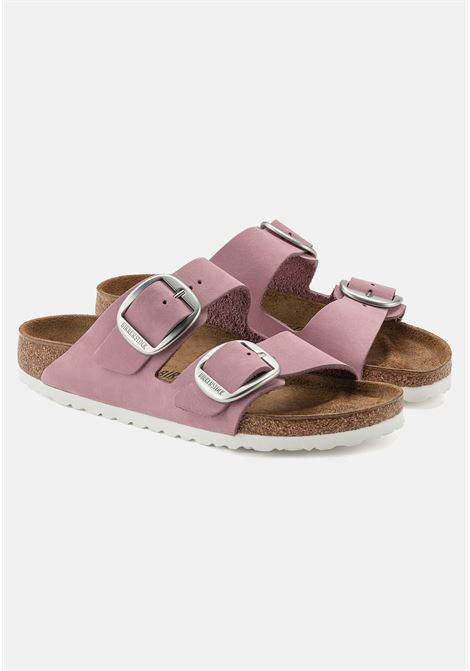 Pink slippers with double adjustable buckle for women BIRKENSTOCK | Slippers | 1022161-
