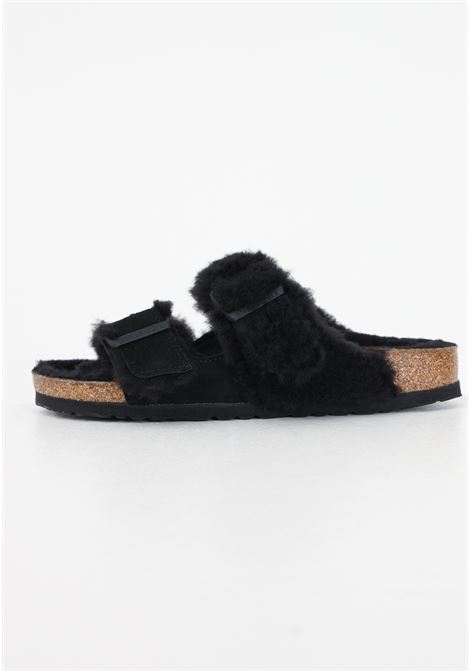 Black suede slippers BIRKENSTOCK | Slippers | 1025544.