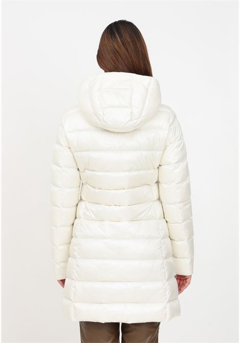 Long white down jacket with hood for women BLAUER | Jackets | 23WBLDK03091-005050102TT
