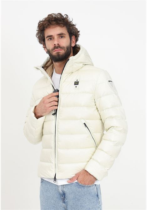 White quilted down jacket with hood for men BLAUER | Jackets | 23WBLUC03075-006047112TT