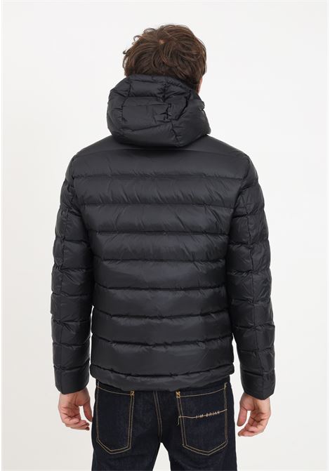 Black quilted down jacket with hood for men BLAUER | Jackets | 23WBLUC03075-006047999TT