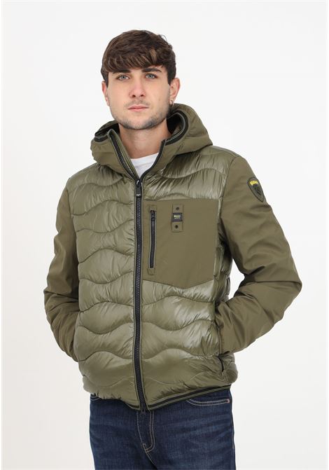 Wave down jacket with neoprene arms and hood for men BLAUER | Jackets | 23WBLUC08001-006355659