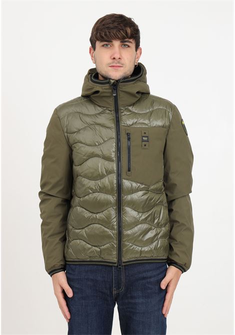 Wave down jacket with neoprene arms and hood for men BLAUER | Jackets | 23WBLUC08001-006355659