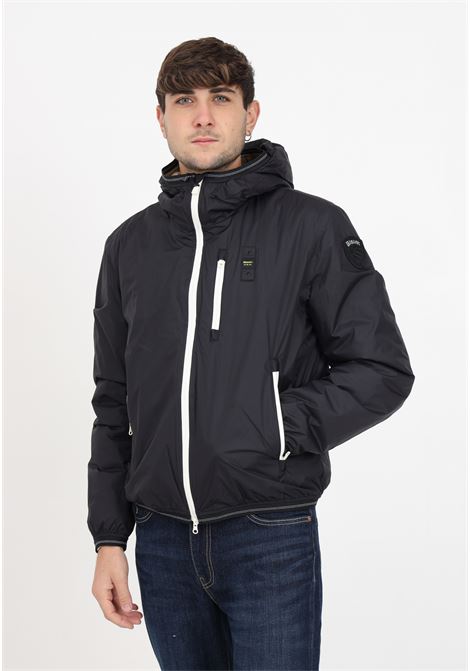 Black hooded jacket for men BLAUER | Jackets | 23WBLUC11013-006007999