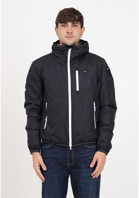 Black hooded jacket for men BLAUER | Jackets | 23WBLUC11013-006007999