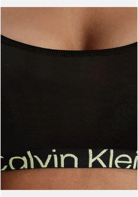 Brassiere nera con logo da donna CALVIN KLEIN JEANS | Bralette | 000QF7400EUB1