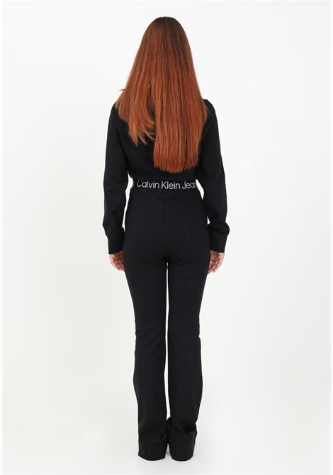 Black flared elastic trousers for women CALVIN KLEIN JEANS | Pants | J20J221301BEHBEH