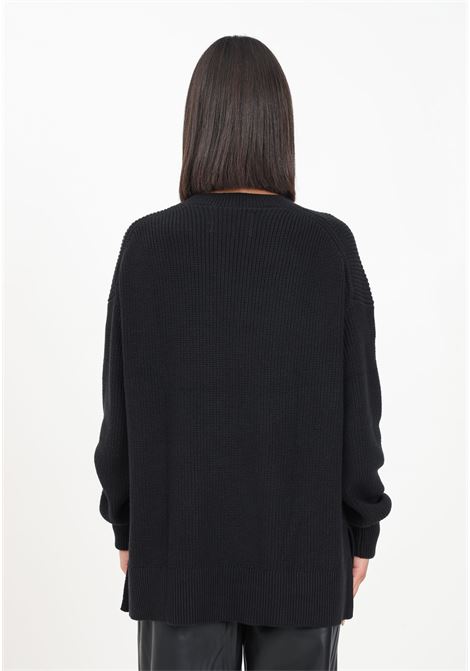 Black women's sweater with CK monogram CALVIN KLEIN JEANS | Knitwear | J20J221347BEHBEH