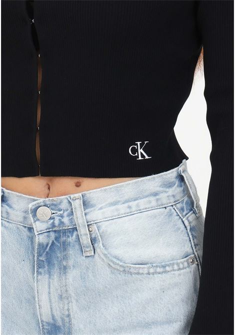 Women's black cardigan with CK embroidery CALVIN KLEIN JEANS | Cardigan | J20J221349BEHBEH