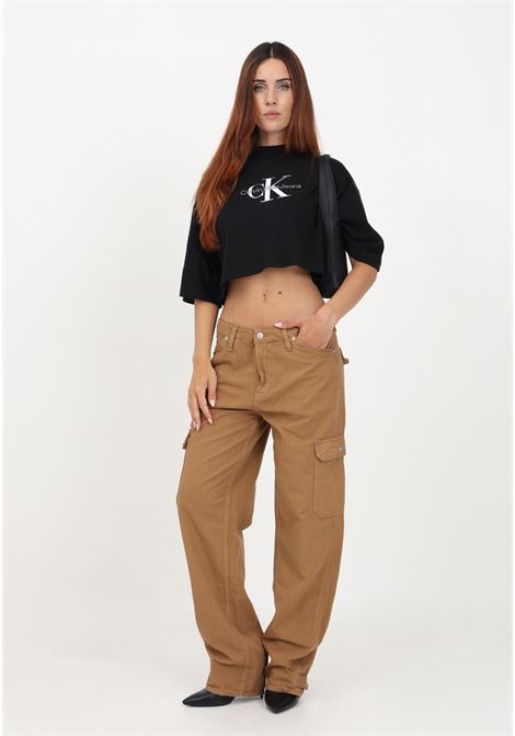 Brown cargo jeans for women CALVIN KLEIN JEANS | Jeans | J20J2217541A41A4