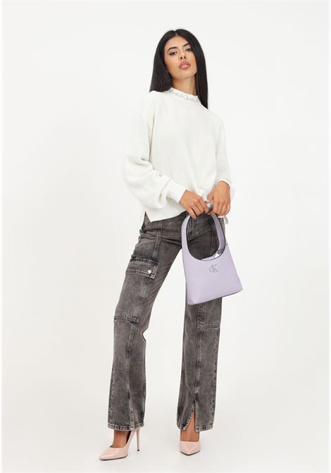 Jeans cargo  in denim grigio da donna CALVIN KLEIN JEANS | Jeans | J20J2217631A41A4