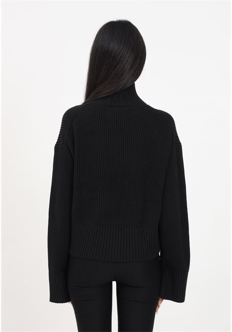 Pullover nero con logo frontale da donna CALVIN KLEIN JEANS | Maglieria | J20J222250BEHBEH