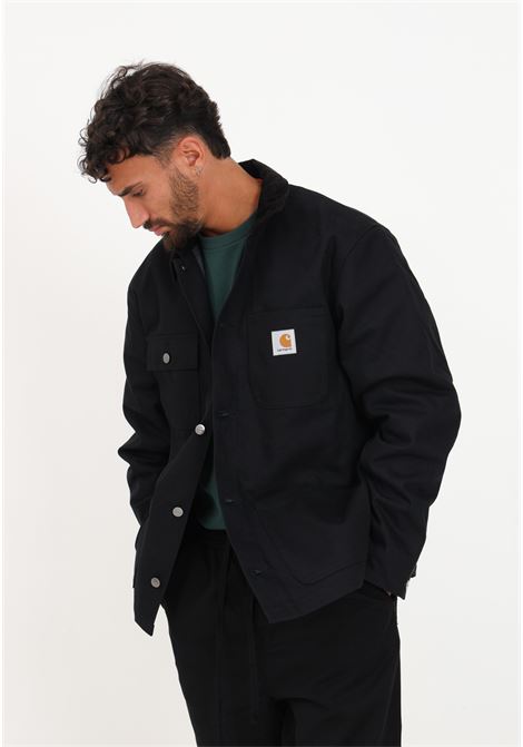 Black men's jacket with pockets and buttons CARHARTT WIP | Jackets | I01526100E01