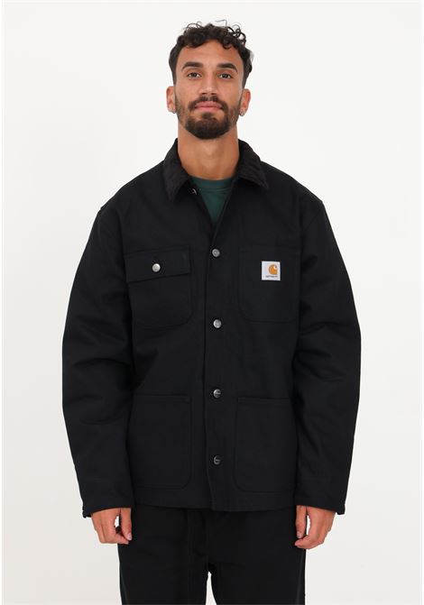 Black men's jacket with pockets and buttons CARHARTT WIP | Jackets | I01526100E01
